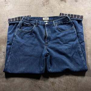 L.L.Bean Comfort Waist Flannel-Lined Jeans 36x32